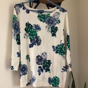 Land’s End Supima Cotton Floral Sweater